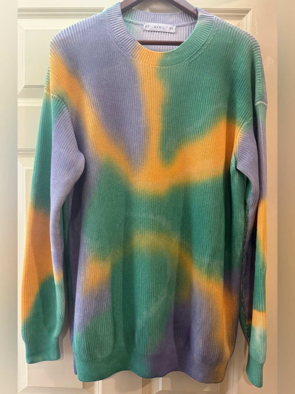 Avril8790 tie dye sweater in thick knit 100% cotton
